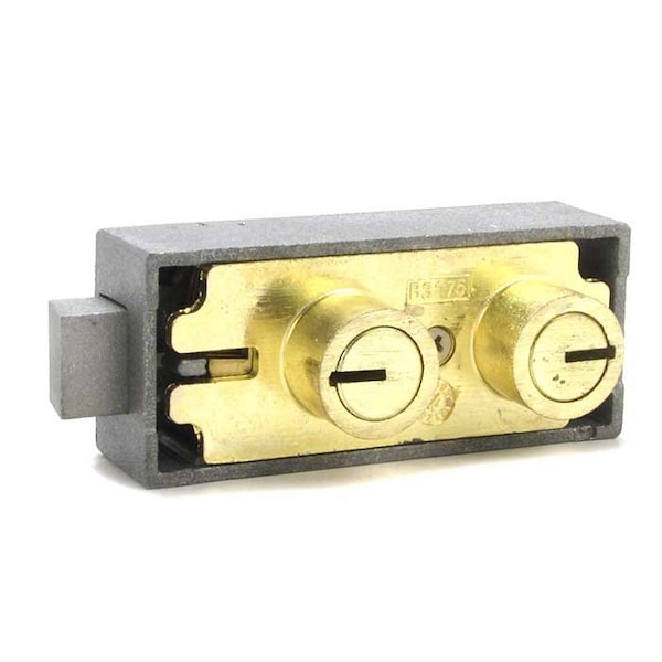 Bulls Eye Safe Deposit Locks 1/2 Fixed Renter, Rapid Set Guard, Brass B3175-BR - main
